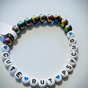 Colorful Beaded Bracelet with Message